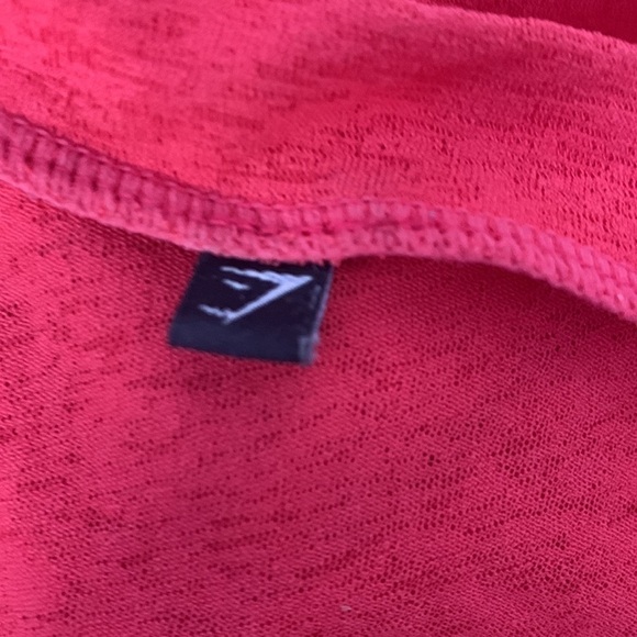 Gymshark Womens Red Coral Nikki Blackketter Care free Tee Shirt Top Size Small - Picture 8 of 8